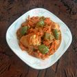 Grated carrots with chicken and shimla mirch 🥕🥕🫑🫑🍗🍗