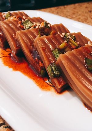 Hình của món Thạch hạt dẻ- Seasoned Acorn Jelly (Dotorimuk).