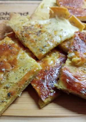 Una foto de Fainá con muzzarella