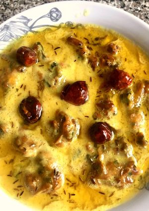 A picture of Kadhi pakora recipe.