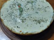 Una foto de tarta de coliflor