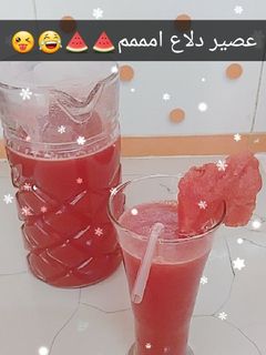 صورة لوصفة عصير البطيخ الاحمر 🍉🍉😜