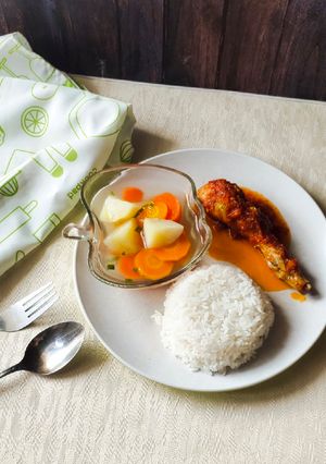 Foto resep Isi Piringku - Ayam Sambal dan Sop Sayur