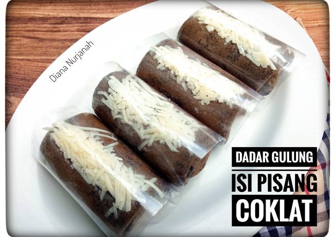 Dadar Gulung Isi Pisang coklat