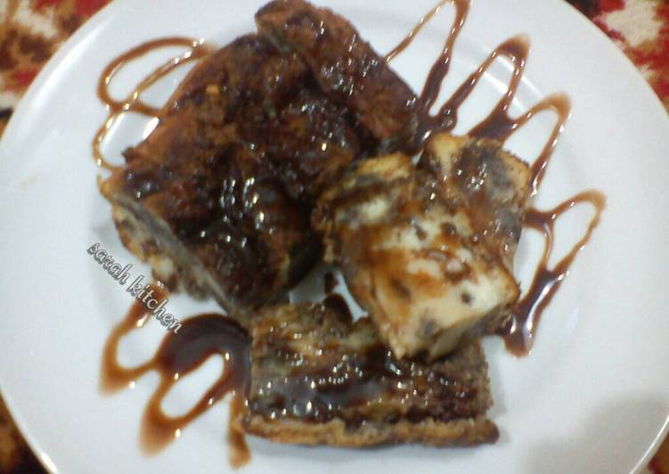Puding Roti Bakar Coklat