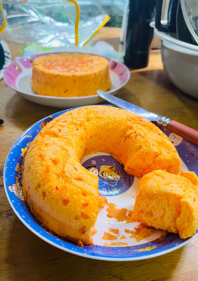 氣炸 西柚戚風蛋糕 的食譜成品照片