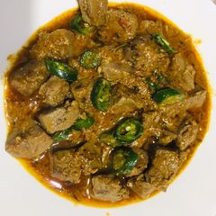 A picture of Mutton liver fry.