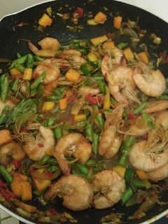 Foto resep Tumis udang dan kacang panjang