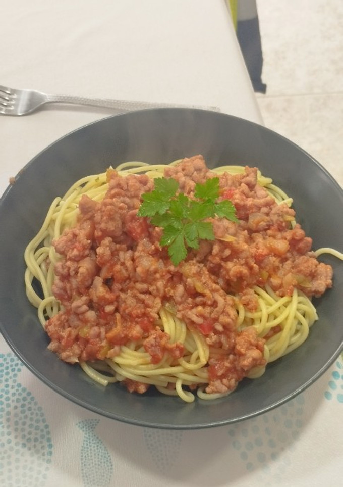 Una foto de Spaghettis caseros