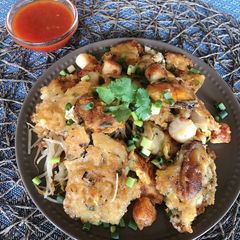 A picture of 🧑🏽‍🍳🧑🏼‍🍳 Must Try Recipe! Thai Crispy Mussel Omelette • Hoy Tod |ThaiChef food.