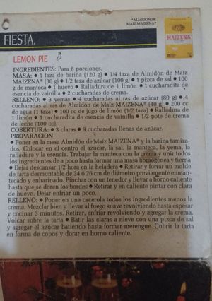 Una foto de Lemon pie de MAIZENA