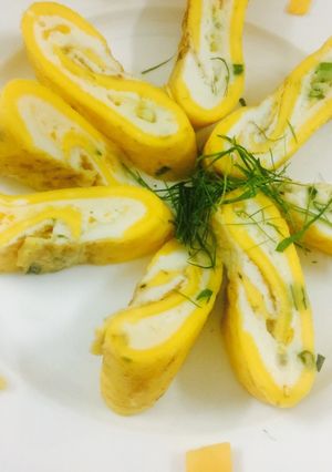Hình của món Trứng chiên 2 màu.