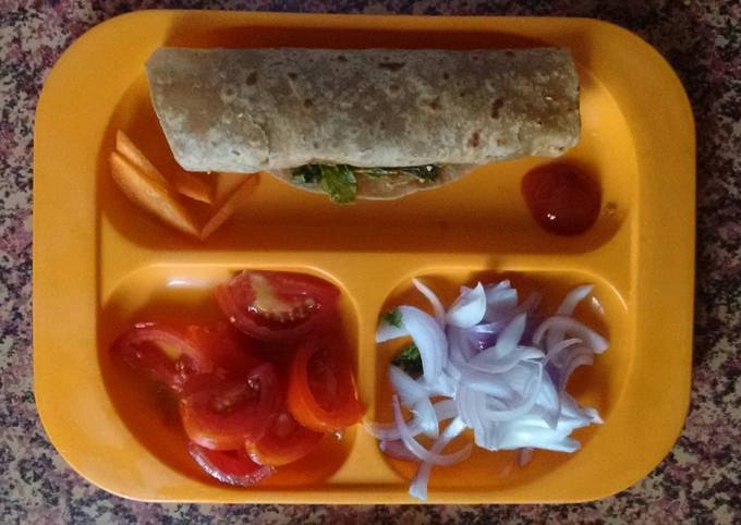 Egg wrap with veggies