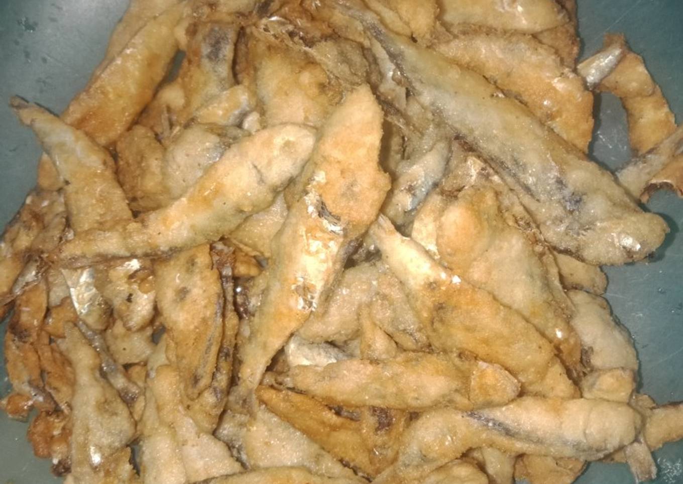 Peyek ikan asin / gereh crispy simple