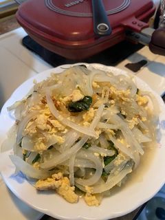 洋蔥九層塔炒蛋 的食譜成品照片