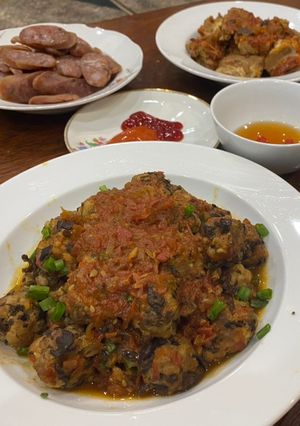 Hình của món Xíu mại sốt cà chua.