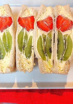 A picture of Tulip sandwich /fruit sandwich.