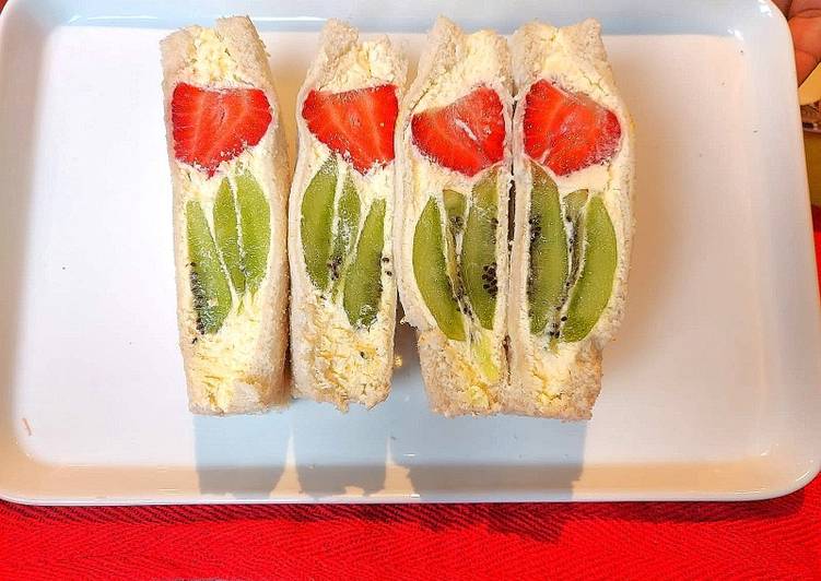 How to Prepare Quick Tulip sandwich /fruit sandwich