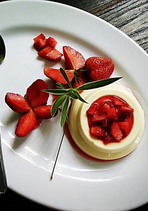 Hình của món Panna cotta .