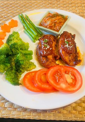 รูปของ สเต็กไก่ซอสเกาหลี 🐥