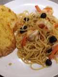 สปาเก็ตตี้กุ้งมะกอกดำ