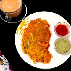 A picture of Vegetable Besan chilla.