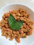 Sambal oncom, topping surabi