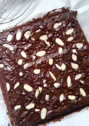 Foto resep Chewy Brownies shiny (otang/no mixer)