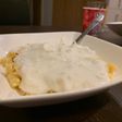 Pasta with yoghurt
