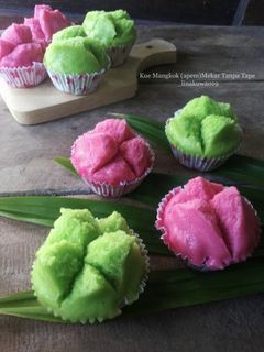 Foto resep Kue Mangkok (apem) Mekar Tanpa Tape