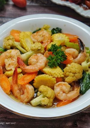 Foto resep Capcay udang