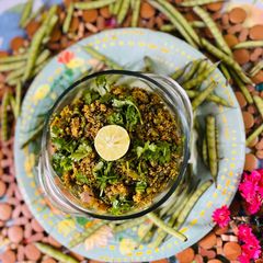 Cluster beans Maharashtra Special Bhaji A picture of Cluster beans Maharashtra Special Bhaji.