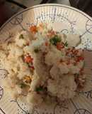 Egyszerű 🫛🌶️🌽🍄‍🟫🫑🍅Zöldséges 🥕🥬🫛rizs (huslevessel készítve)