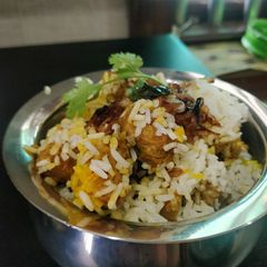 A picture of Soya chucks biryani.