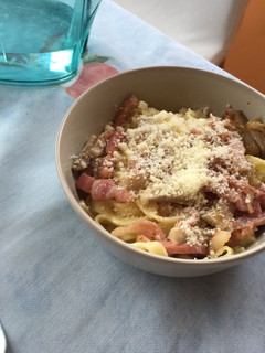 Una foto de Spaghetti carbonara