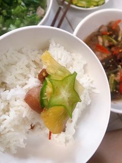 Hình của món Mắm cá lóc chưng thịt ba chỉ.