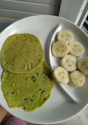 Hình của món Pancake bina mè đen.
