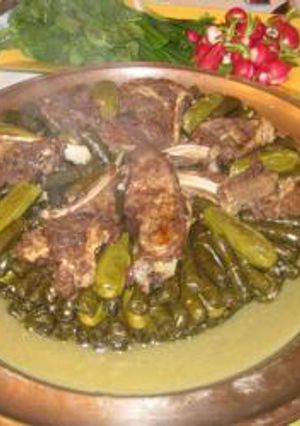 صورة لوصفة محشي ورق عنب وكوسا