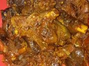 A picture of peppered goat meat