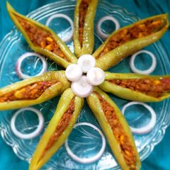 A picture of Keema Stuffed Chillies.