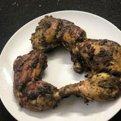 A picture of Chettinadu green chicken.
