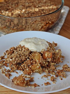 Una foto de Crumble de manzana