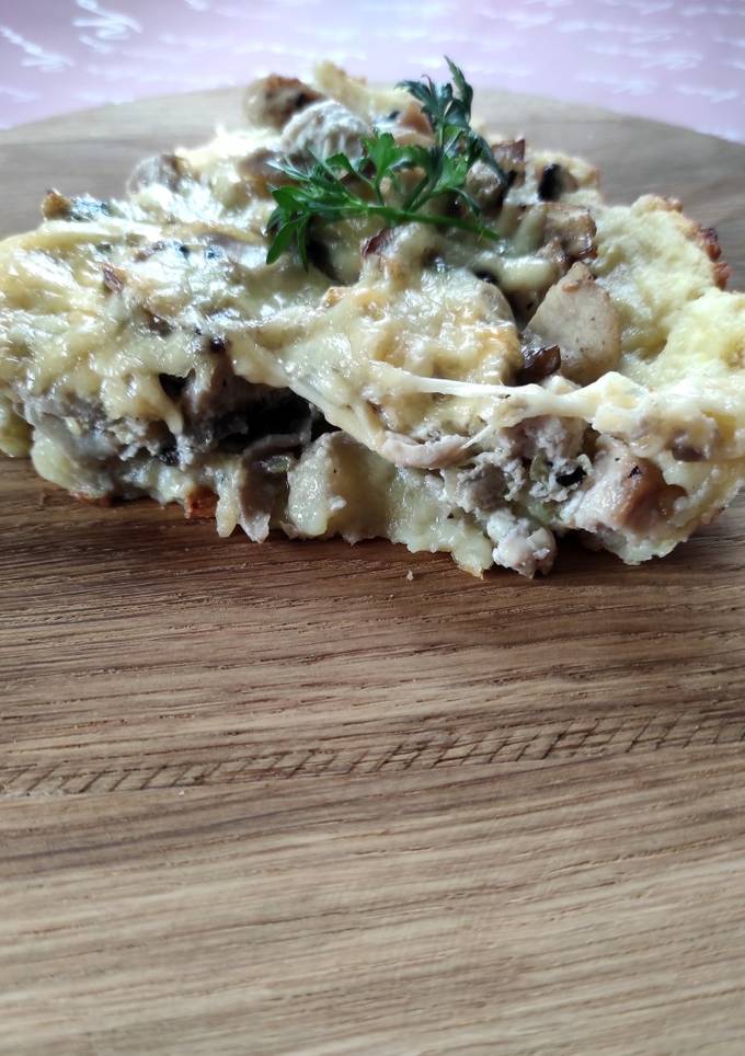 Картопляний тарт з куркою та грибами 😋