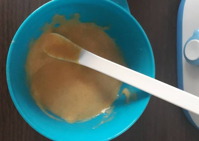 MPASI 6 bulan - Bubur kacang merah ikan salmon