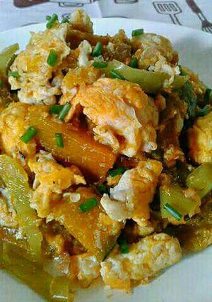 รูปของ ฟักทองผัดไข่ สูตรคุณแม่