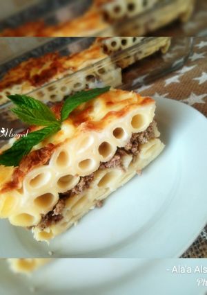 صورة لوصفة معكرونة بالبشاميل