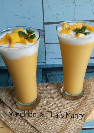 Foto resep Thai's Mango Tanpa Whipped Cream #enakanbikinsendiri