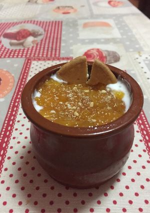 Foto principal de Postre de queso y melocotón