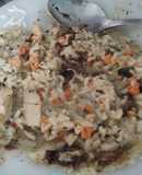 Arroz con pollo y setas