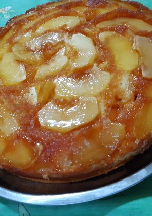 Una foto de Torta invertida de manzanas